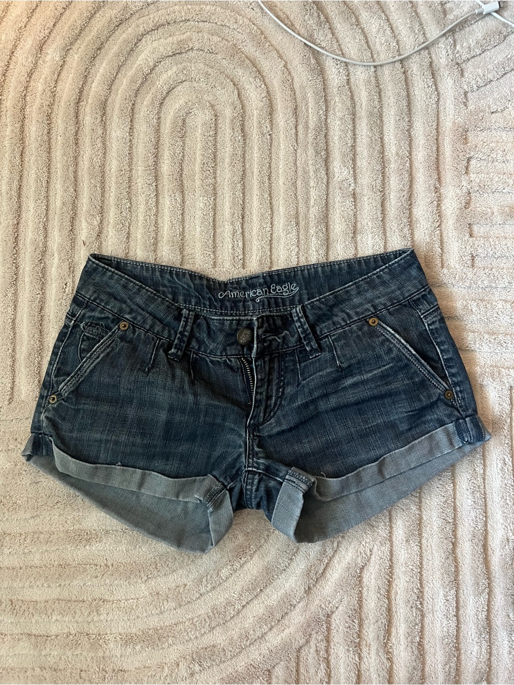 Y2K Dark wash mini shorts - Picture 2 of 5